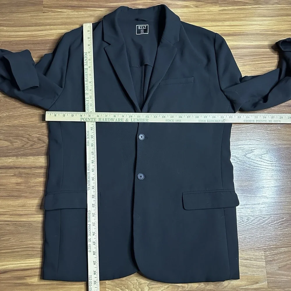 BYLT Blazer Mens XL Black Travel Stretch Performance Tech 46R Jacket Pro